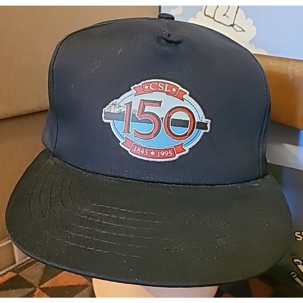 Vintage CSL 150 1845 1995 Hat Canada Steamship Lines Hat Snapback Adjustable